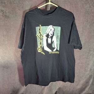 H&M Divided Dua Lipa Don't Start Now Oversized Black Graphic Song Tee VG M